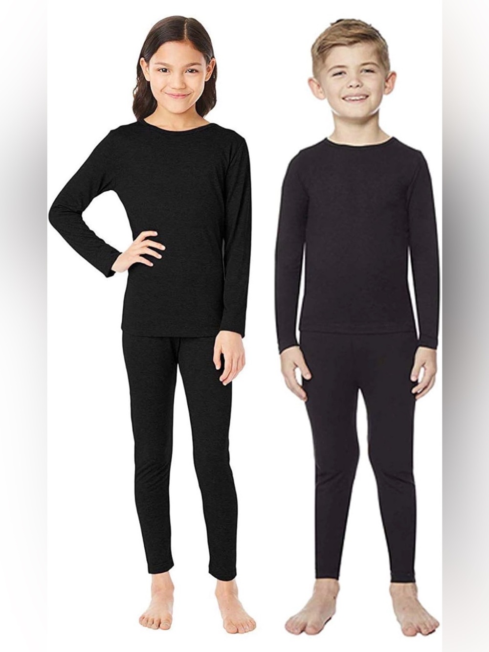 32 Degrees Kid's Heat Base Layer Long Sleeve Crew Neck and Legging Set